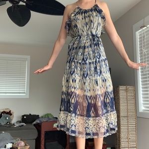 Joie chiffon midi halter dress